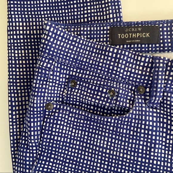 J. Crew Pants - J.Crew Toothpick Ankle Pants Navy / White Size 2